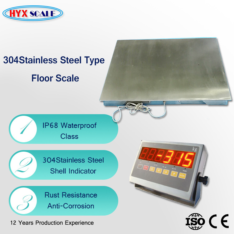 high accuracy Electronic Digital Industrial Weighing Scale 3000kg stainless steel floor scale platform scales for sale