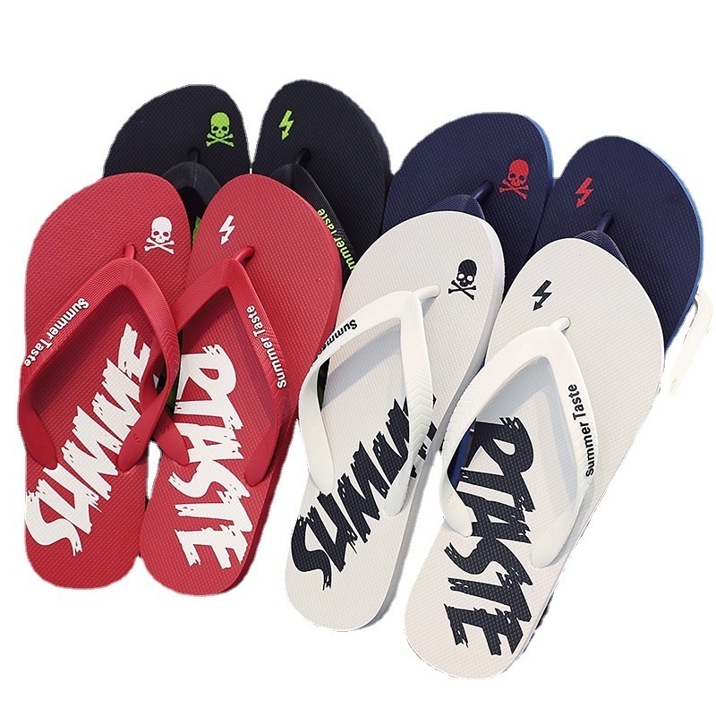 Wholesale Factory Price Beach Men's Slippers Outsole Red Colour Customize Rubber Slide Flip Flops