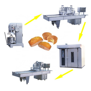 New Design automatic bread production line industrial custard cake production line machine cup cake making machine