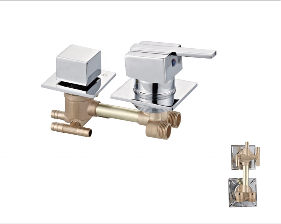 Modern brass 4 Way bath diverter valve  shower faucet