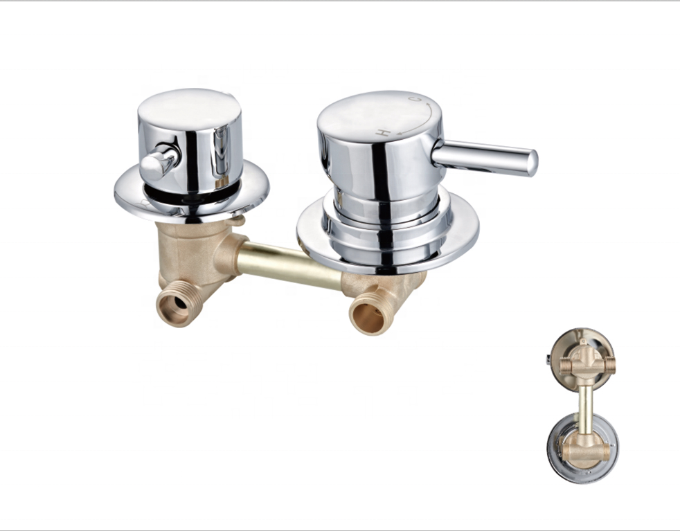 Bathroom faucet chrome wall mounted brass mixer faucet