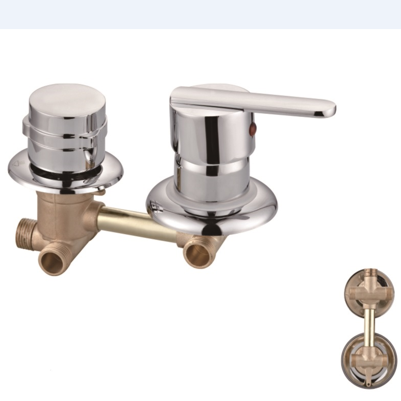 3 way faucet shower brass tap chrome bath shower faucet