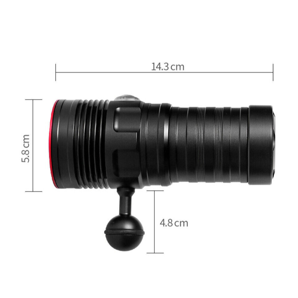 Hot Sale Powerful LED Torch T6 L2 LED 6000 Lumens IPX8 4*18650 Battery Waterproof Flashlight