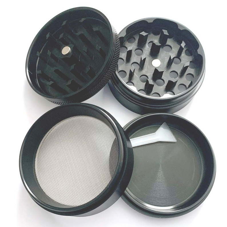 Zinc Alloy Herb Grinder 40MM 50MM 55MM 63MM 4 Layers Customized Logo Tobacco Grinder