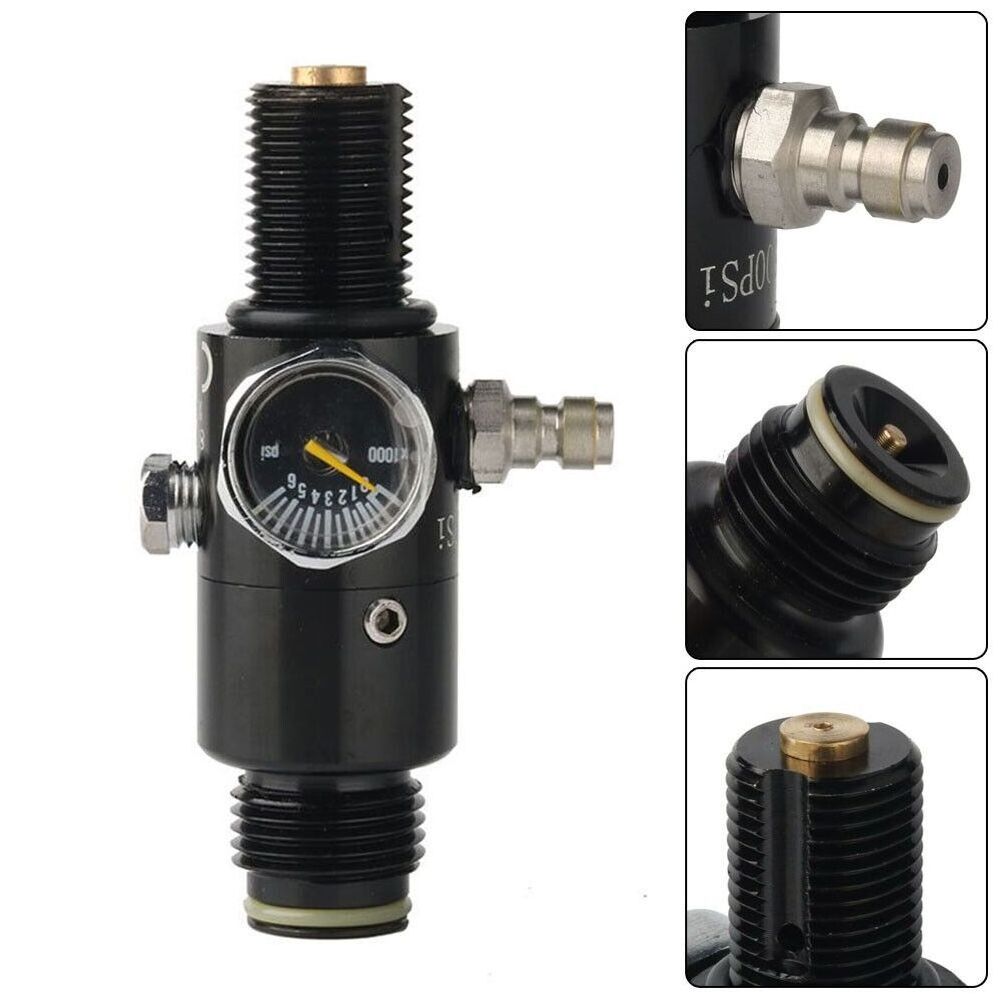 Paintball Air-Tank Regulator with Valve Gauge PCP HPA Tank Reducing Valve HPA Cylinder Pressure Relief Valve