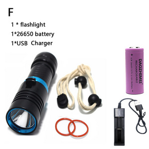 Tactical Flashlight 80M Diving Flashlight 1000 Lumen powerful Ultra long Range hand Lantern for Outdoor Lamp