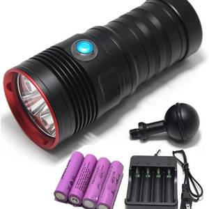 Hot Sale Powerful LED Torch T6 L2 LED 6000 Lumens IPX8 4*18650 Battery Waterproof Flashlight