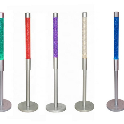 Colorful shiny neon tube decorative christmas led light motion long standing tall glitter floor lava lamp BestSuppliers