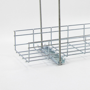 400X100 galvanized cable tray open network wire cable tray strong current stainless steel wire mesh