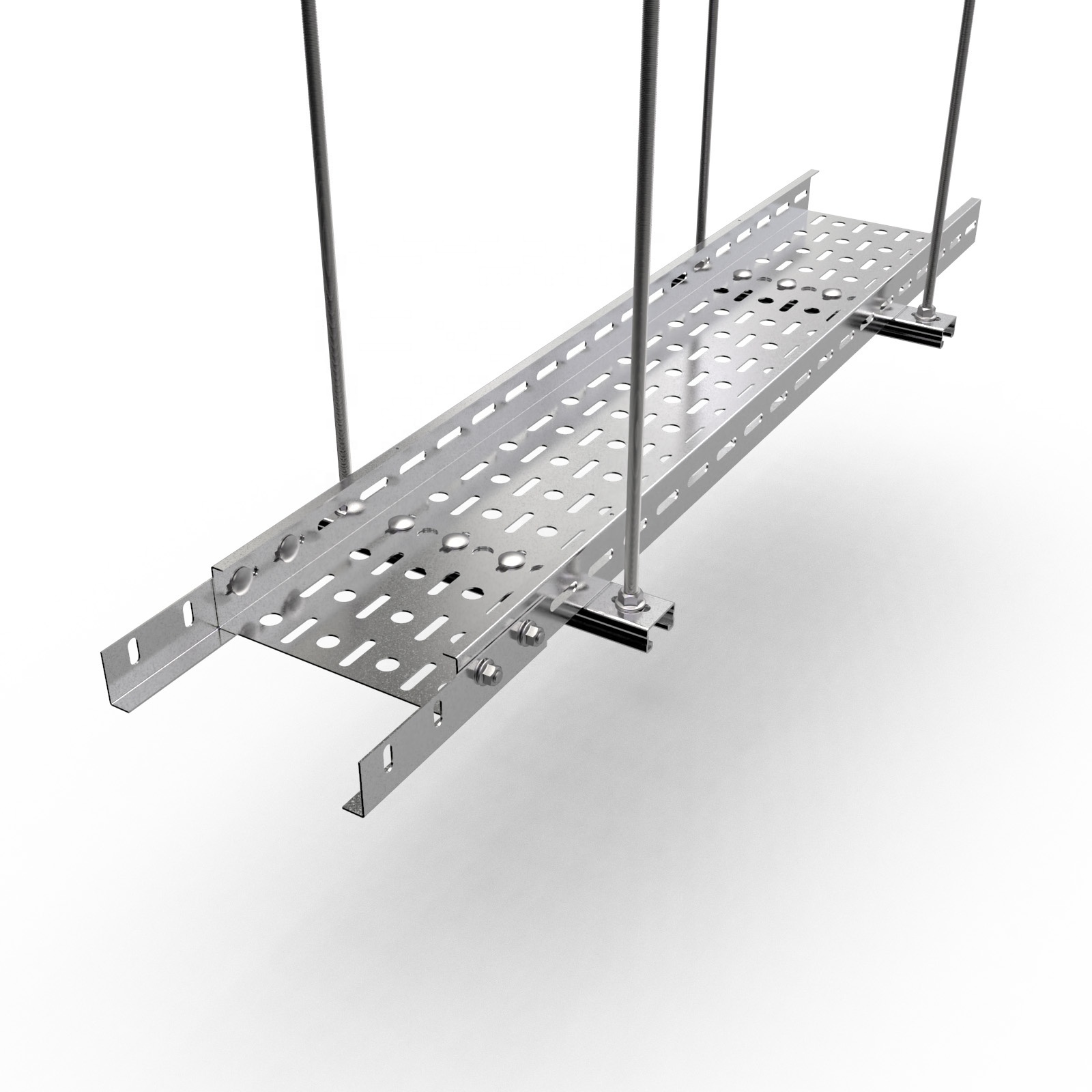 Hot On Sale Pre- Galvanized Steel Perforated Cable Tray size Indoor / Outdoor Project