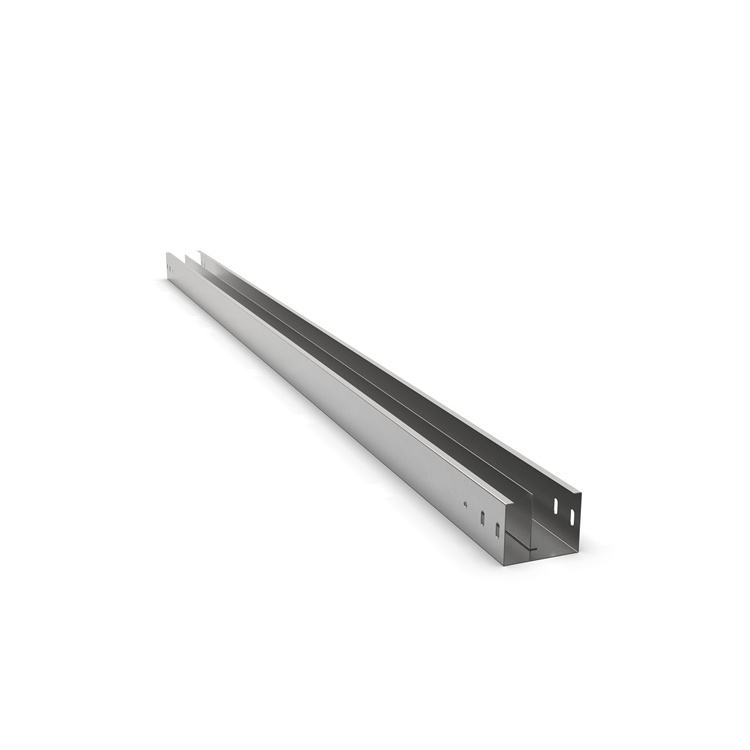 China galvanized  channel type cable tray for wire laying with halving baffle divider