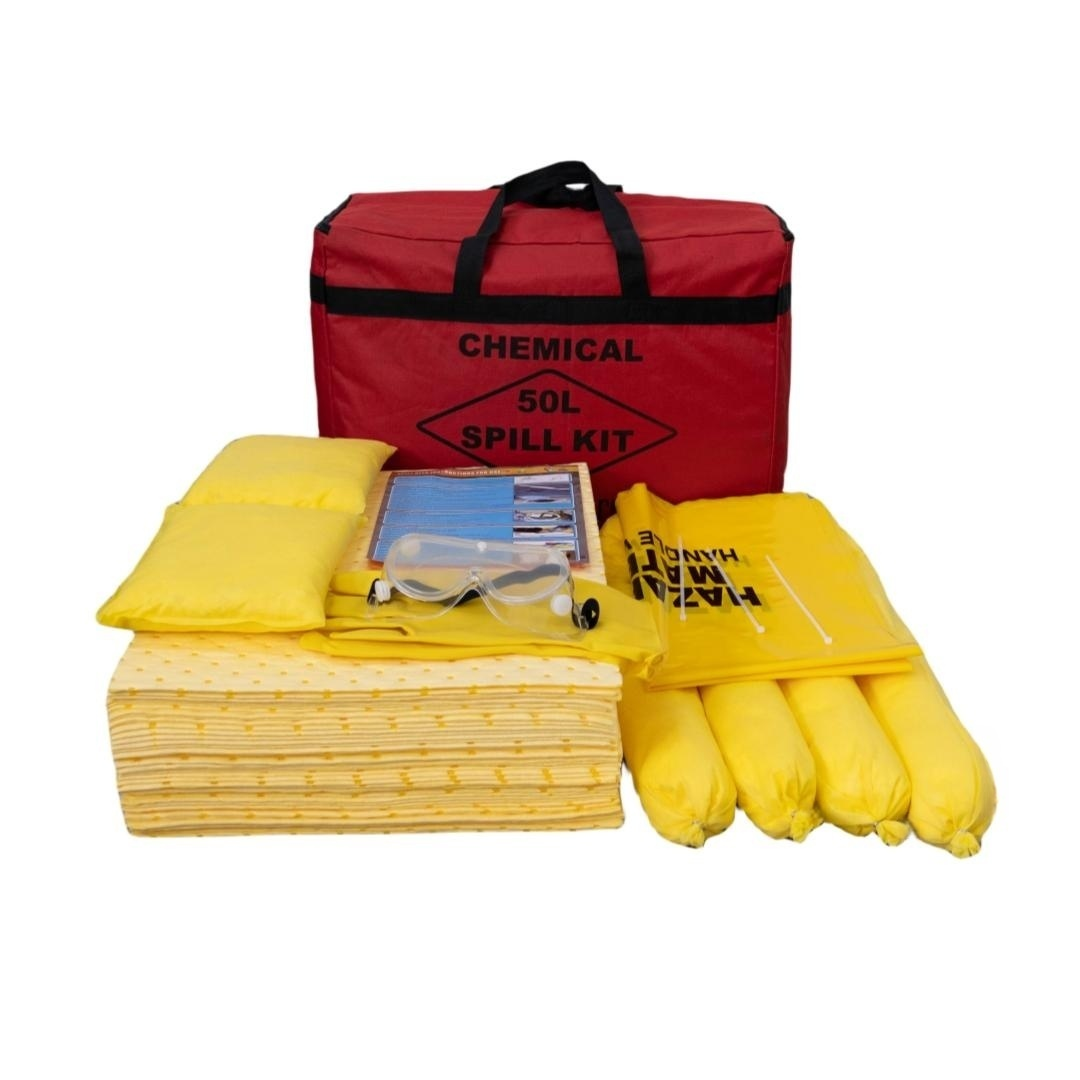 Portable Chemical Series Environmental Spill Containment Kit Bag For Truck Parts