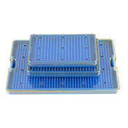 Hot sale Plastic PPSU Double Layers Delicate Instrument Sterilization Tray With With Silicon Mat