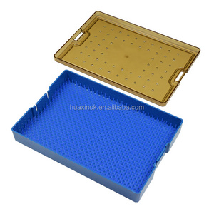 Hot sale Plastic PPSU Double Layers Delicate Instrument Sterilization Tray With With Silicon Mat