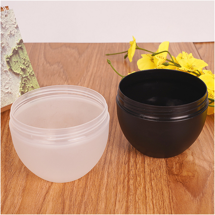 Brown Black Customized 250ml Pp Gold Cover Empty Cream Plastic Jar Cosmetic Jar For Cosmetic Container Packaging Body Scrub Jar