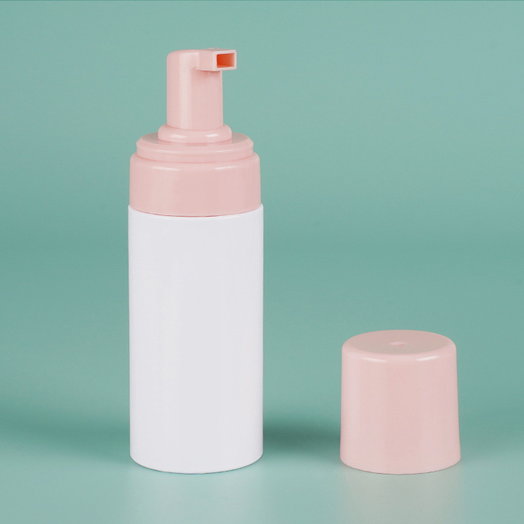 Empty Plastic Foam Soap Pump Bottle 50ml 60ml 100ml 150ml 200ml Clear Pink Frosted Pet Facial Cleanser Mousse Foam Pump Bottle