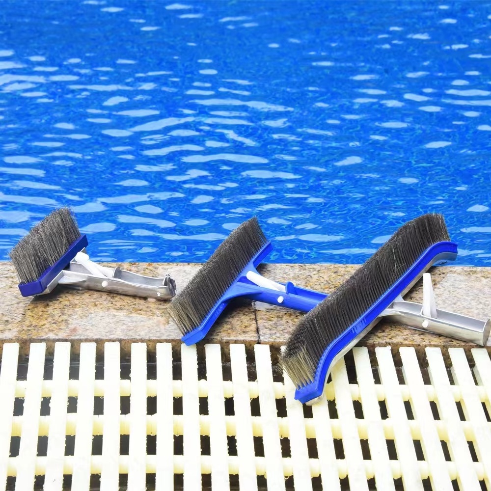 Factory supply stainless steel brush swimming pool cleaning tools wire brush for pool