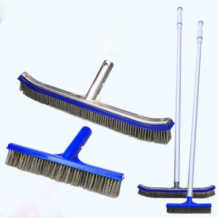 Factory supply stainless steel brush swimming pool cleaning tools wire brush for pool