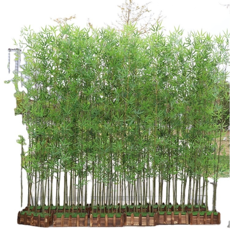 Foundry Synthetic  Pvc bamboo poles artificial bamboo plants tree with artificial bamboo leaves