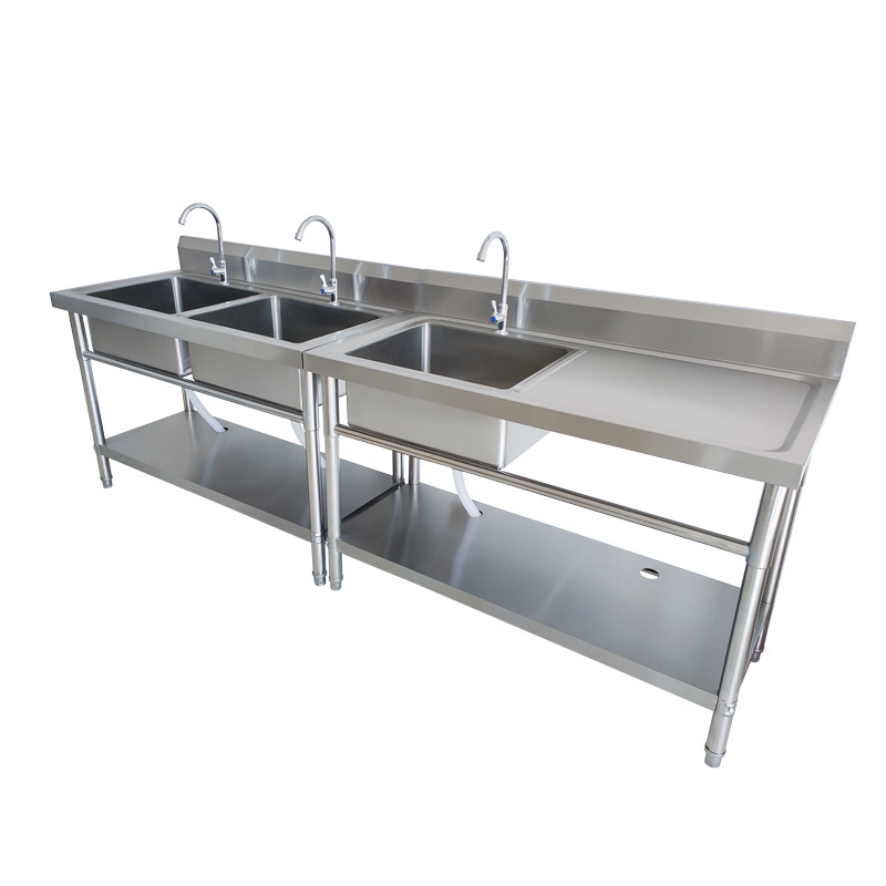 Commercial stainless steel stainless steel sink table, prep table