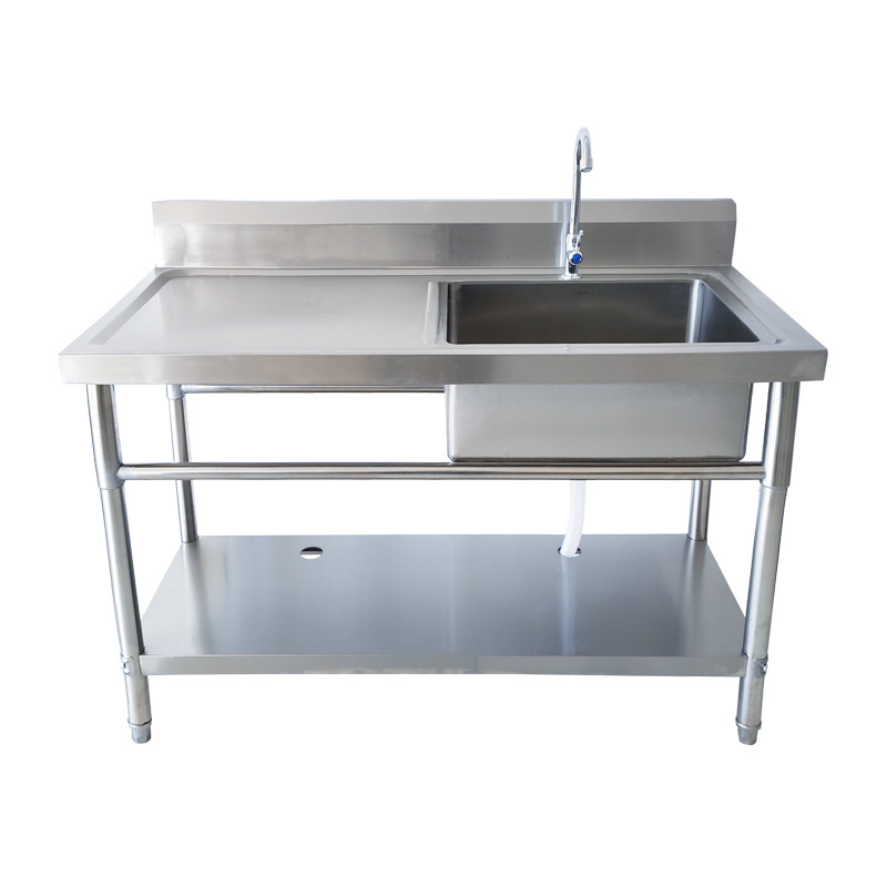 Commercial stainless steel stainless steel sink table, prep table