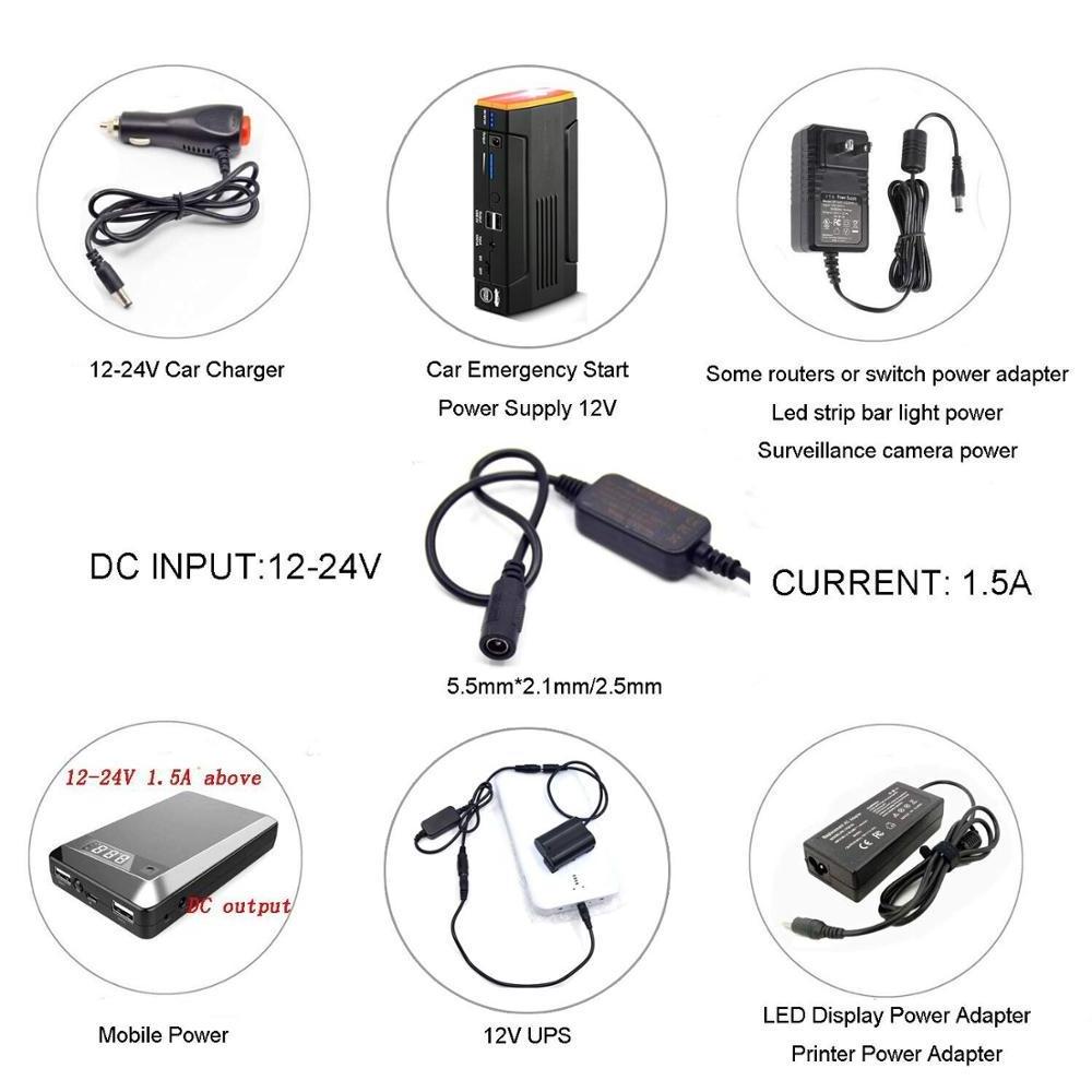 12V-24V Step-down Power Adapter dc cable charger 8.4V+EP-5E DC Coupler EN-EL22 dummy battery for Nikon 1 J4 1J4 1 S2 1S2 Camera