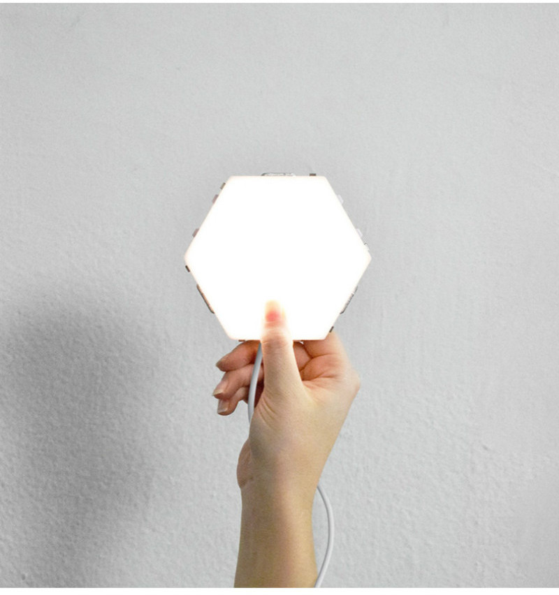 Quantum Light Touch Sensor Night Lights LED Hexagon Light Magnetic Modular touch Wall Lamp Creative Home Decor Color Night lamp