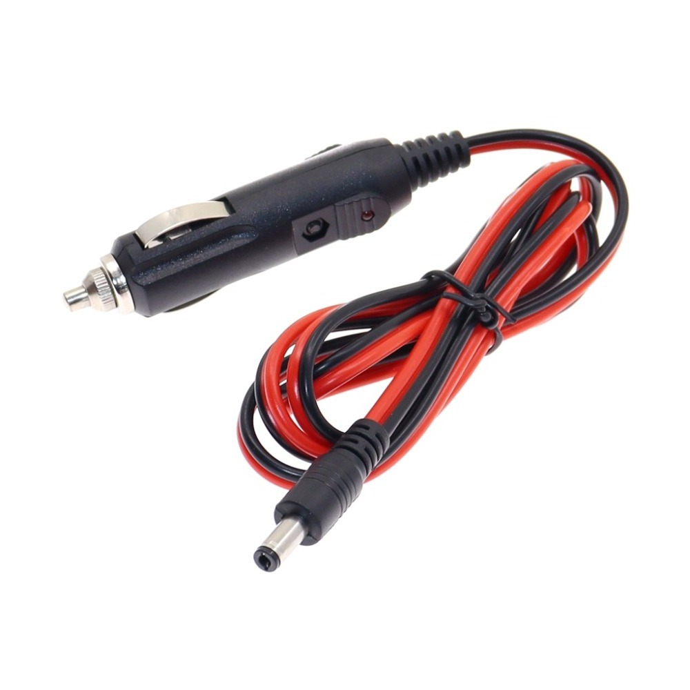 New 12V 5A DC Car Cigarette Lighter Charger With Fuse, Universal Power Adapter DC Plug 5.5x2.1mm Cable 1.2m