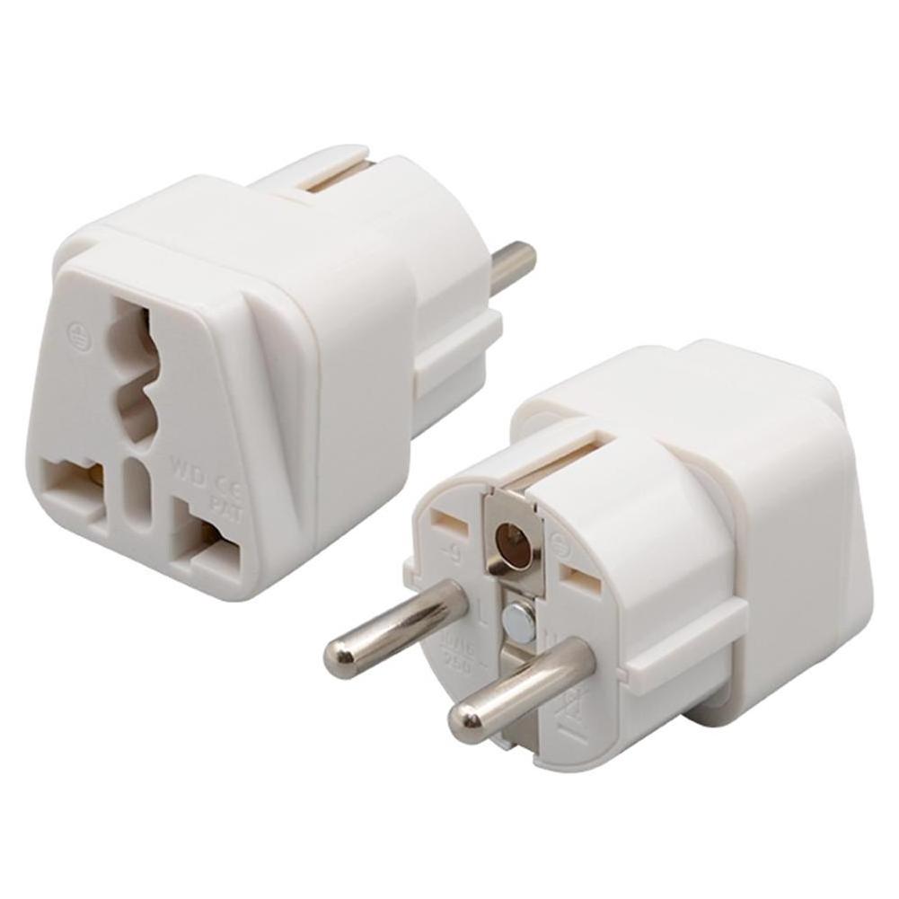 Model YD-9 EU Converter Plug Travel Power Socket Adapter for China France Germany Indonesia Product Size 65*36*36mm White