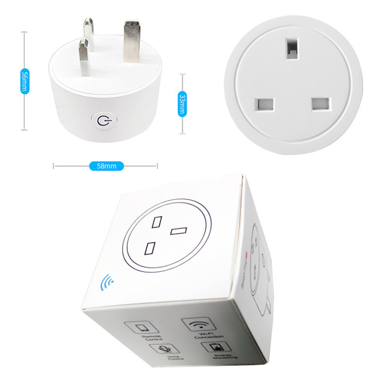 WiFi Smart Wireless Plug EU US UK Adaptor Remote Voice Control Power Energy Monitor Outlet Timer Socket for Alexa Google Home