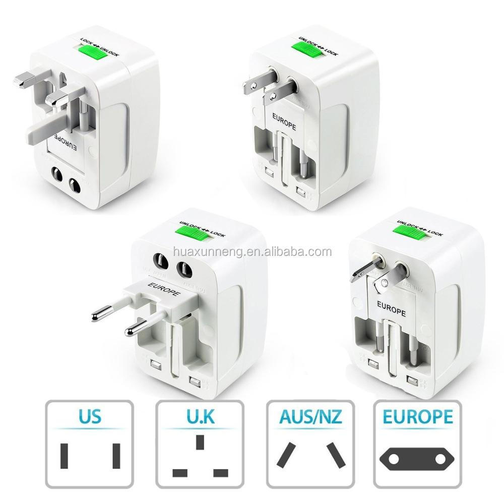 Travel Adapter Worldwide All in One Universal AC Plug Adapter Power Converter International Wall Charger with Dual USB Charging