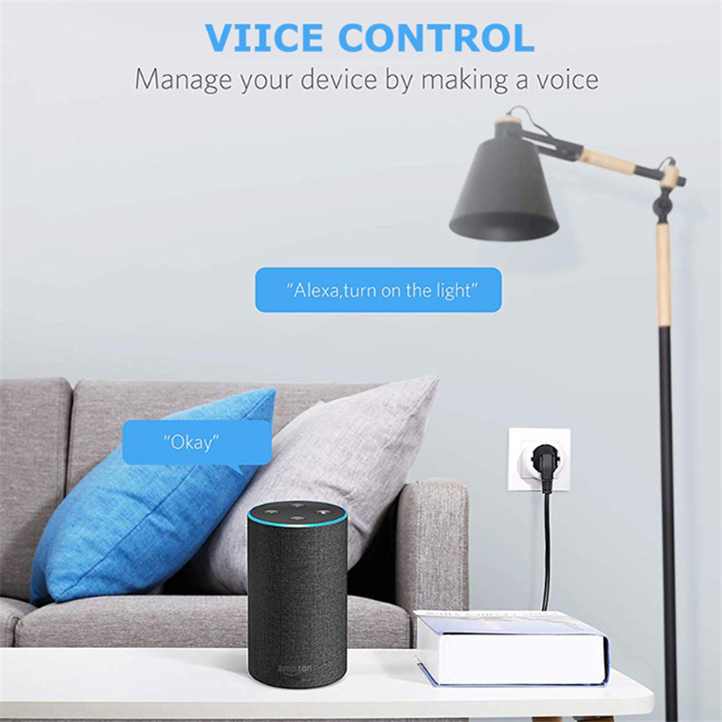 WiFi Smart Wireless Plug EU US UK Adaptor Remote Voice Control Power Energy Monitor Outlet Timer Socket for Alexa Google Home