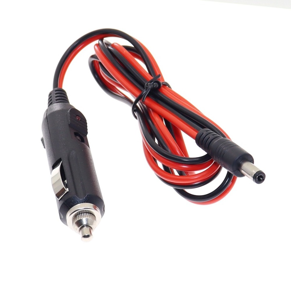 New 12V 5A DC Car Cigarette Lighter Charger With Fuse, Universal Power Adapter DC Plug 5.5x2.1mm Cable 1.2m