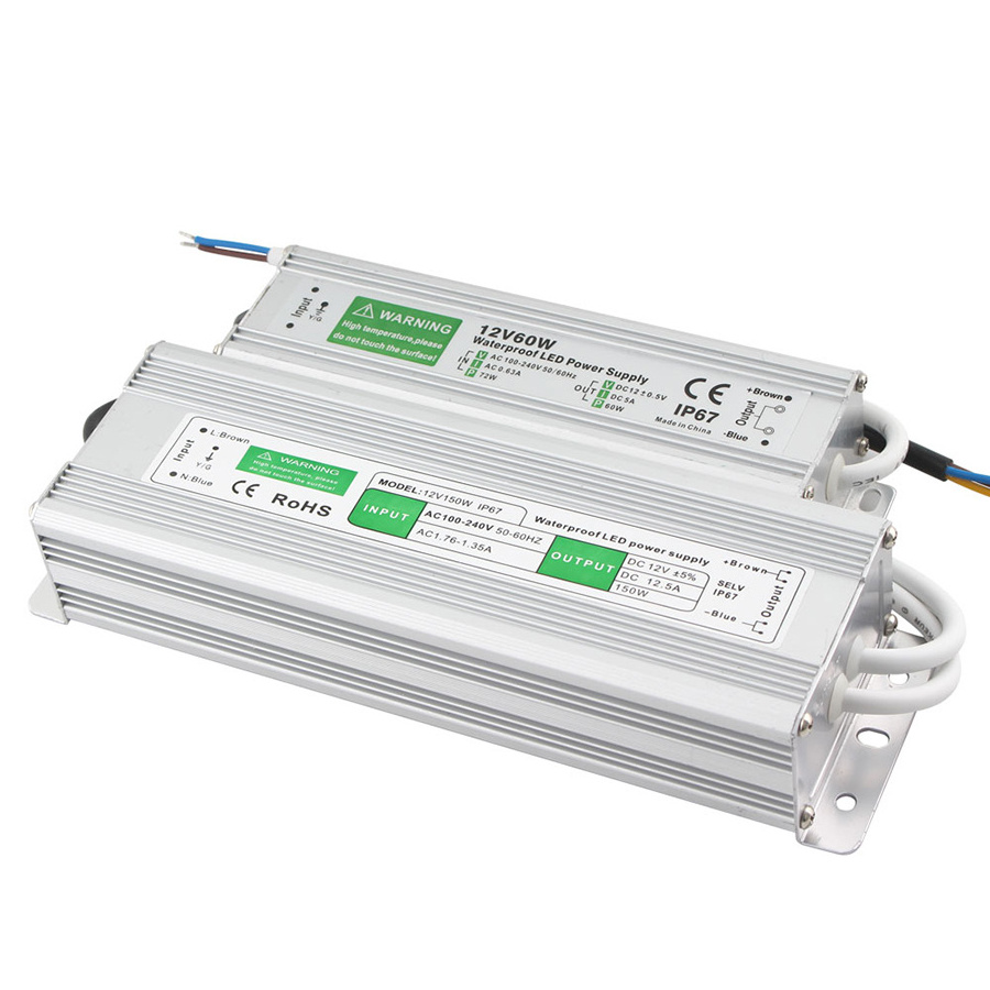 Transformer 110V 220V To 12V 24V Power Supply 20W 30W 50W 80W IP67 Waterproof AC DC 12V 24V Power Supply 12 24 V Volt led Driver