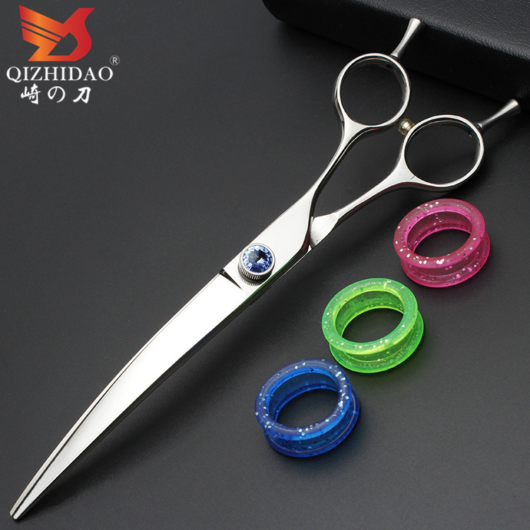 Japanese stainless steel dog grooming scissors flat shear thinning shears upper and lower bending scissors pet scissors