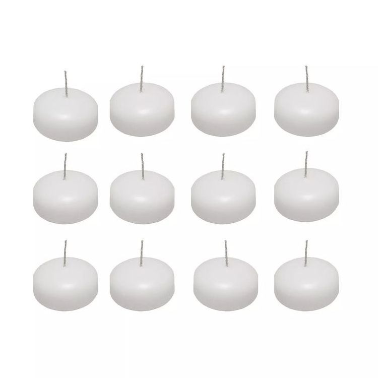 White Round 3 Inch Real Wax Holiday Home Decoration Candle Big Water Active Floating Candle