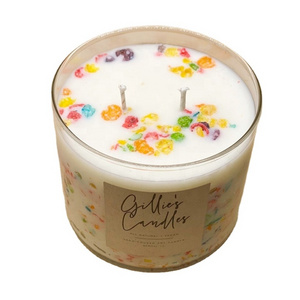 Private Label Novelty Food Dessert Soy Scented Cereal Candles Bulk Order