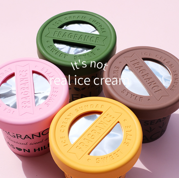 ice cream  flameless aromatherapy car mounted solid ointment household fragrance purification aromatherapy and fragrance