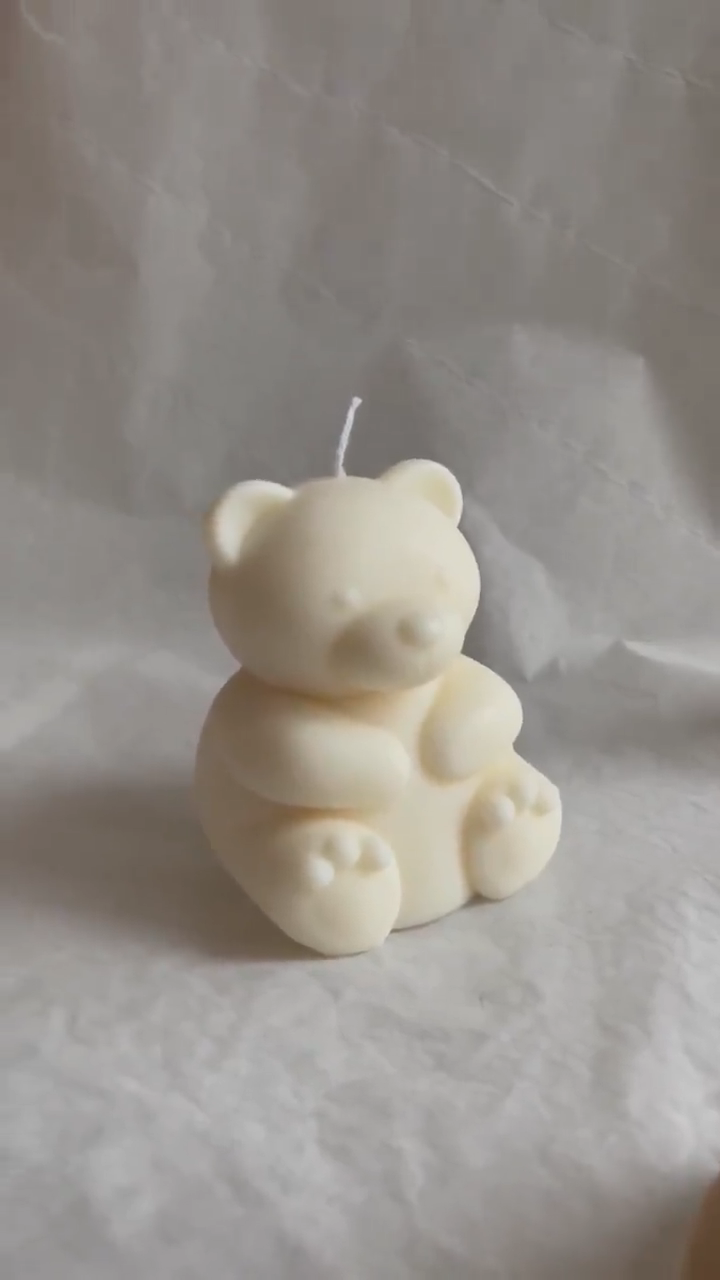 Handmade Custom Luxury Scent Teddy Bear Candle Bear Candle Bear Candle