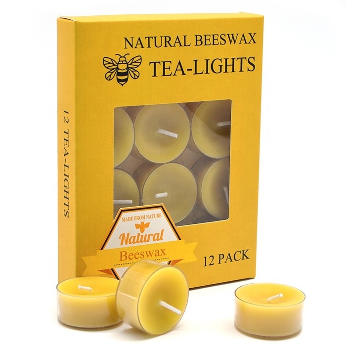 High Quality Natural Beeswax Tea Lights