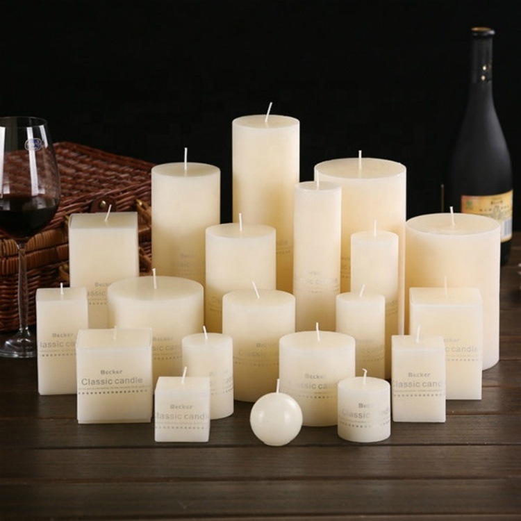 Manufacturers Direct Romantic Birthday Wedding Candles Classic Column Smokeless Candles Wholesale Scented Candle Unscented