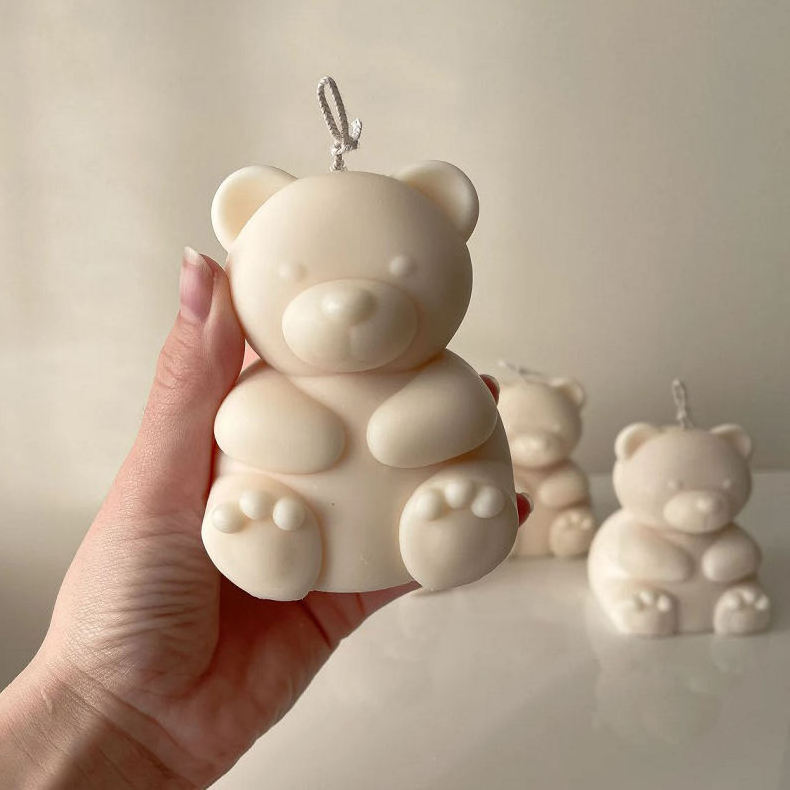 Handmade Custom Luxury Scent Teddy Bear Candle Bear Candle Bear Candle