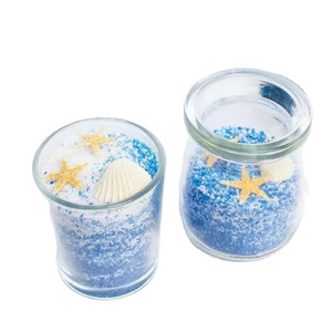 Wholesale Supplier Custom Candles Bulk Granules Palm Wax Yoga Wedding Decoration White Sand Candles