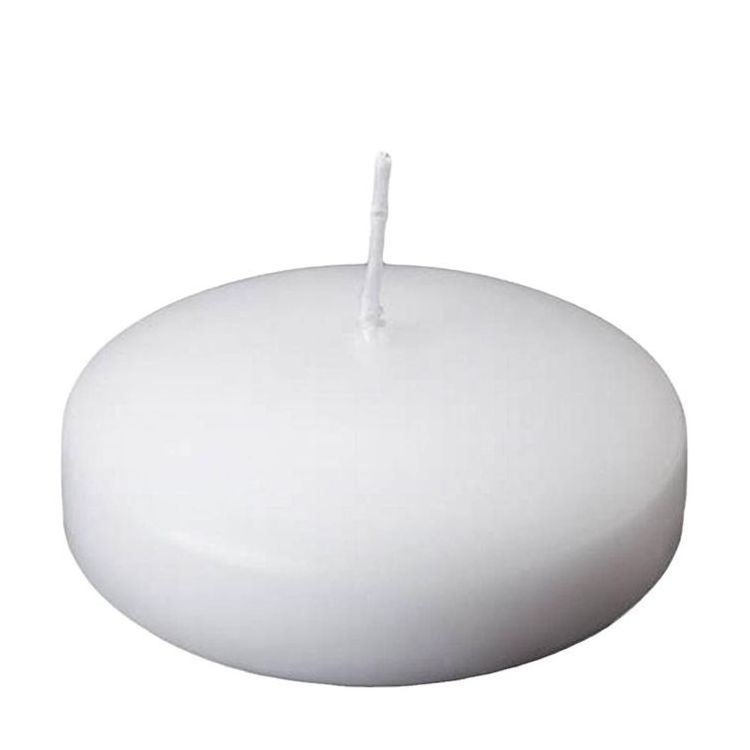 White Round 3 Inch Real Wax Holiday Home Decoration Candle Big Water Active Floating Candle