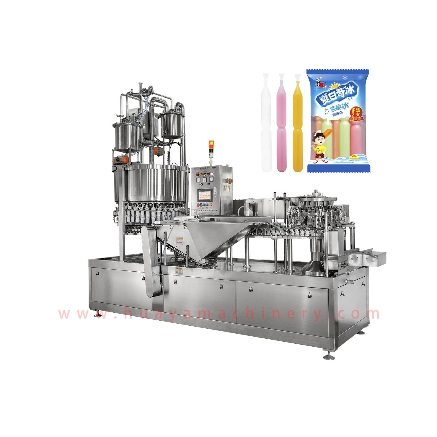 Plastic Lolly Tubes or Ice lolly or Freezie pop filling machine for juice yoghurt