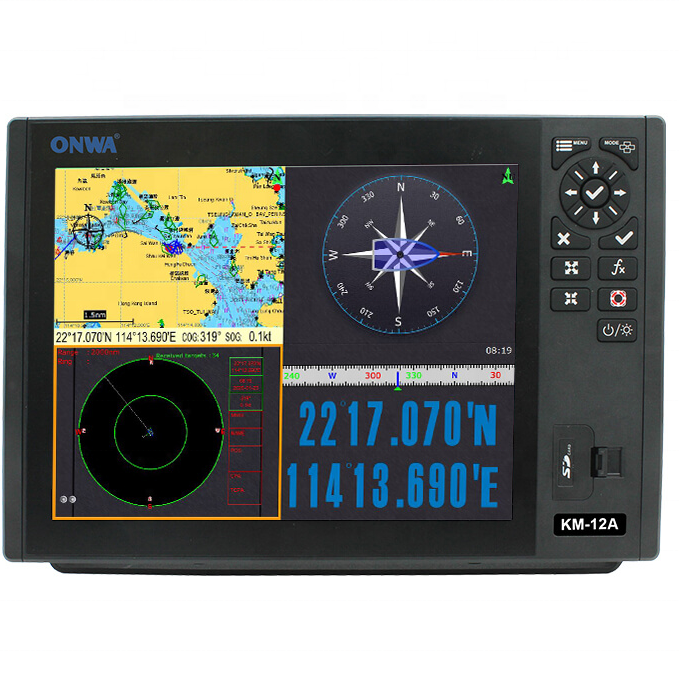 KM-8A ONWA Marine GPS Chart Plotter with Class B+  AIS Transponder ( supports Expanded Features)  KM-12A