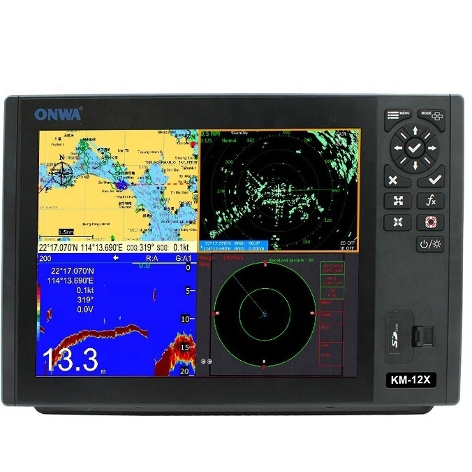 KM-8A ONWA Marine GPS Chart Plotter with Class B+  AIS Transponder ( supports Expanded Features)  KM-12A