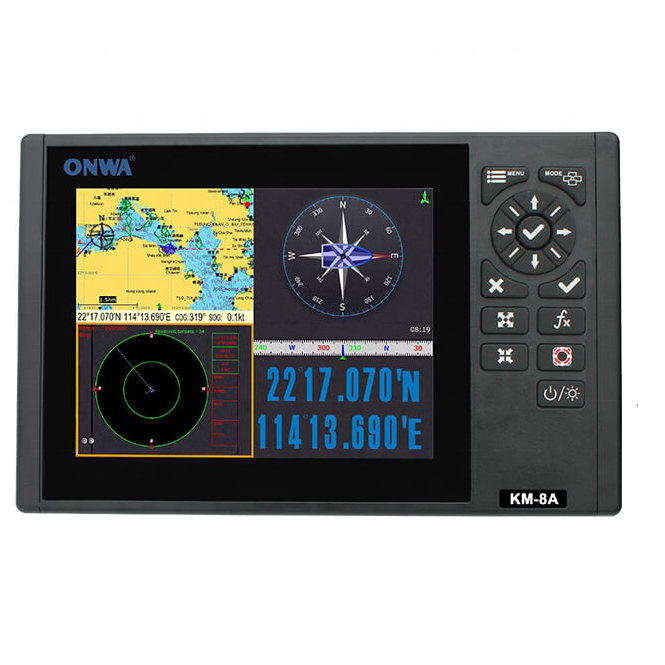 KM-12A  12inch ONWA Marine GPS Chart Plotter with Class B+  AIS Transponder ( supports Expanded Features)