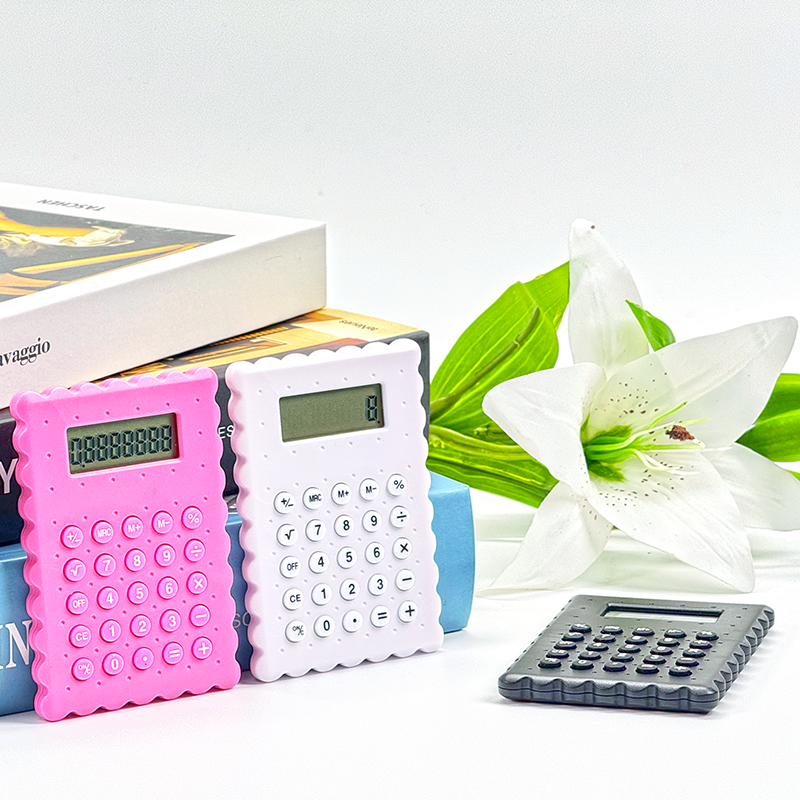 Cute 8-Digit Mini Calculator High-Quality ABS Perfect for School & Office Custom small Stationery Set Available