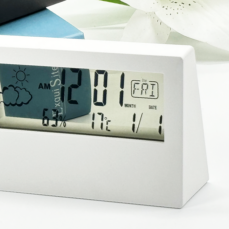 LCD light transparent Clock Electronic Calendars Temperature Functions Clocks LCD Screen Desk Clock for Students Kids